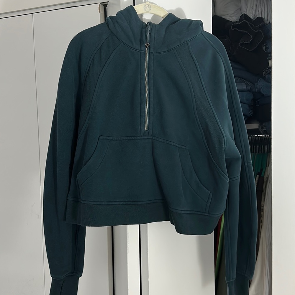 Size M/L Teal Lululemon Oversized Scuba Quarter Zip